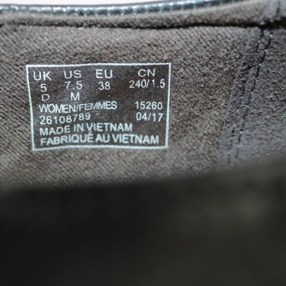 Clark Womens Channing Essa Bootie Size 7.5 Black Leather Loafer Wedge Heel Clogs - Picture 9 of 12